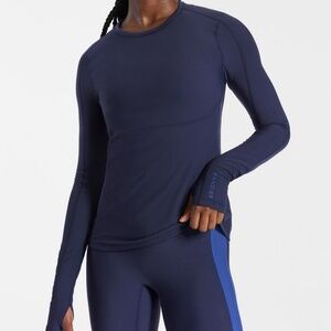 Bandier Pro Fleece Seam Long Sleeve Top